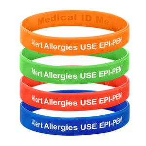 alert allergies use epipen wristbands