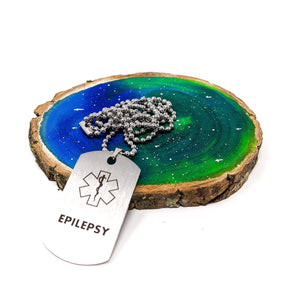 Epilepsy Awareness Necklace / Dog Tag