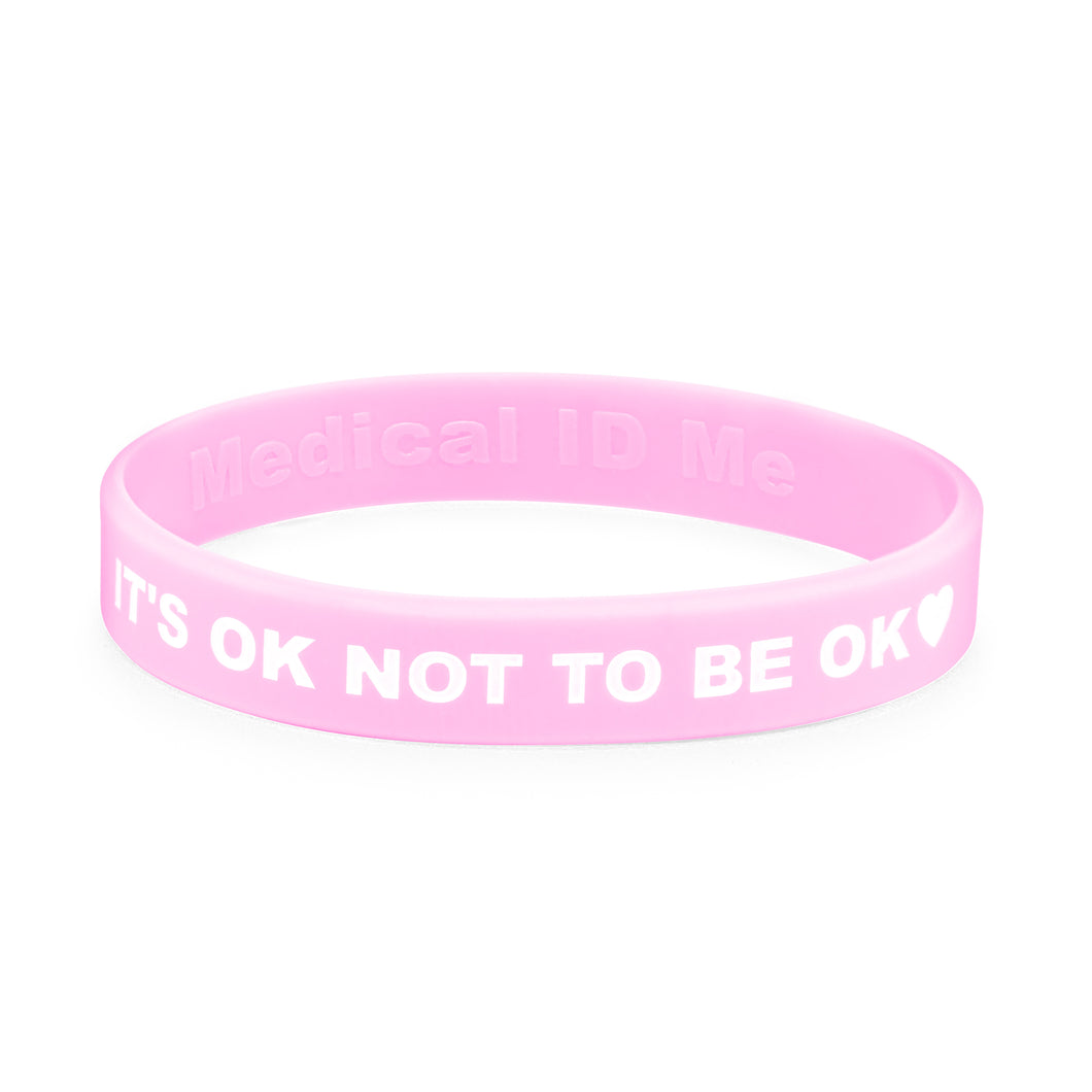 its ok not to be ok pink bracelet