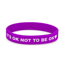 Load image into Gallery viewer, its ok not to be ok purple bracelet
