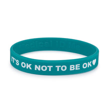 Load image into Gallery viewer, turquoise its ok not to be ok wristband
