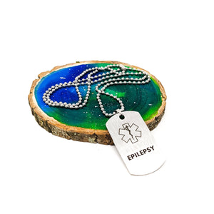 Epilepsy Awareness Necklace / Dog Tag