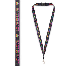 Load image into Gallery viewer, rainbow pride lanyard
