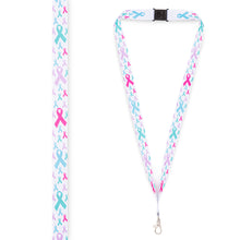 Load image into Gallery viewer, cancer awareness lanyard
