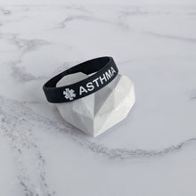 Load image into Gallery viewer, Black Asthma Bracelet
