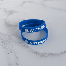 Load image into Gallery viewer, Two Blue Asthma Bracelets

