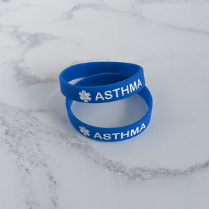 Two Blue Asthma Bracelets