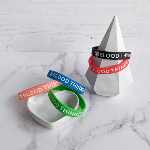 Blood thinner bracelets