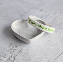 Load image into Gallery viewer, White Mental Health awareness wristband
