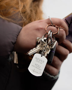 Never Give Up You Are Enough Keyring