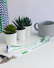 Load image into Gallery viewer, white mental health lanyard
