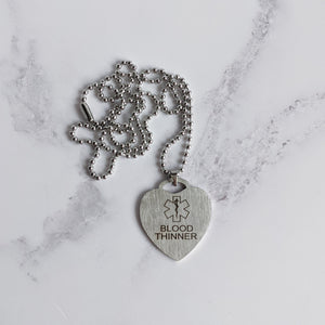 Blood Thinner Medical Alert Dog Tags