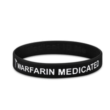 Load image into Gallery viewer, black warfarin wristband
