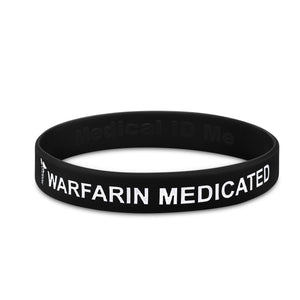 black warfarin wristband