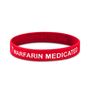 red warfarin bracelet