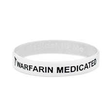 Load image into Gallery viewer, white warfarin wristband
