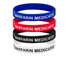 Load image into Gallery viewer, Warfarin Anticoagulant Bracelets (pack of 4)

