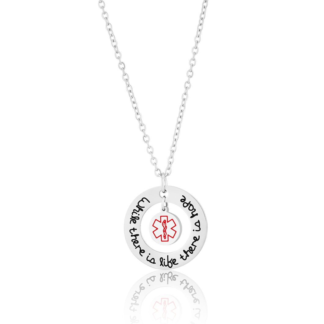 while there is life there is hope necklace