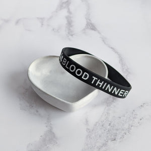 Blood thinner black bracelet