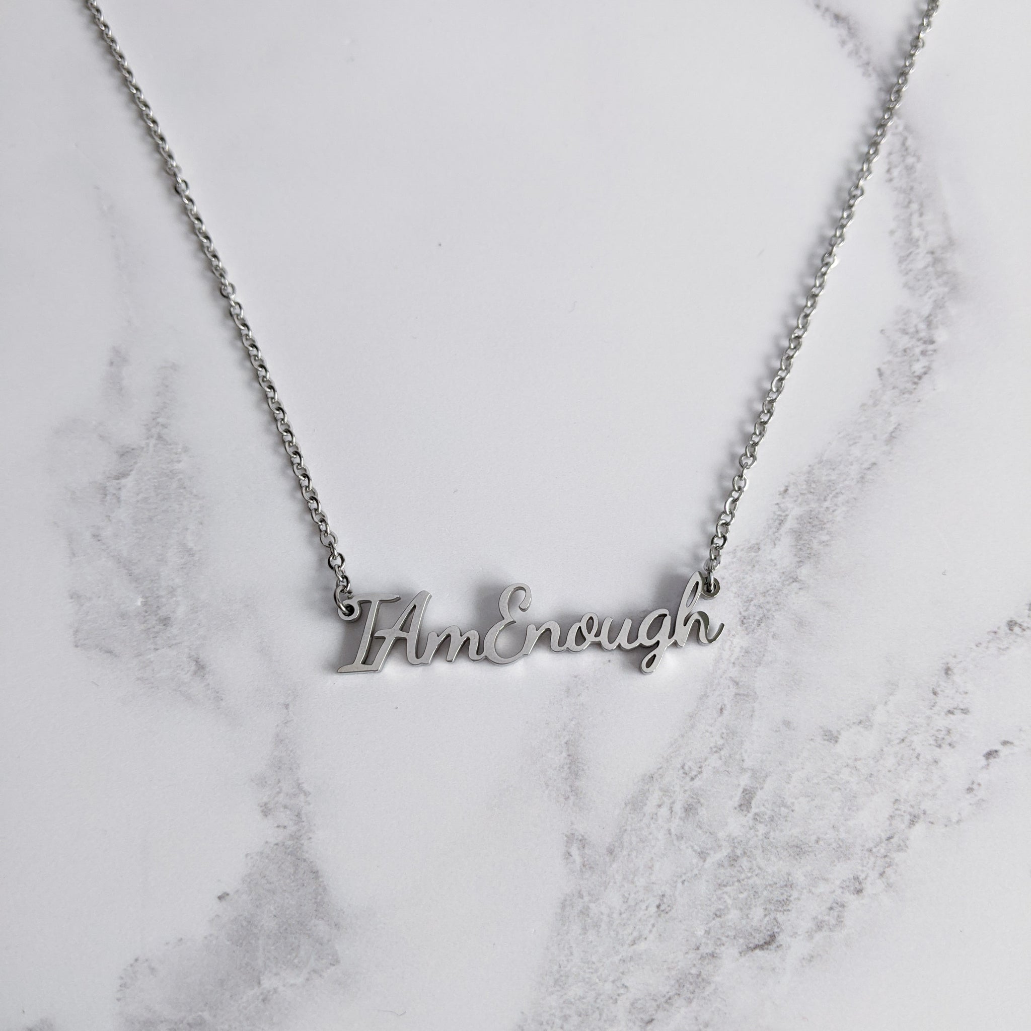Gratitude Pendant Necklace | I am Grateful | Sterling Silver